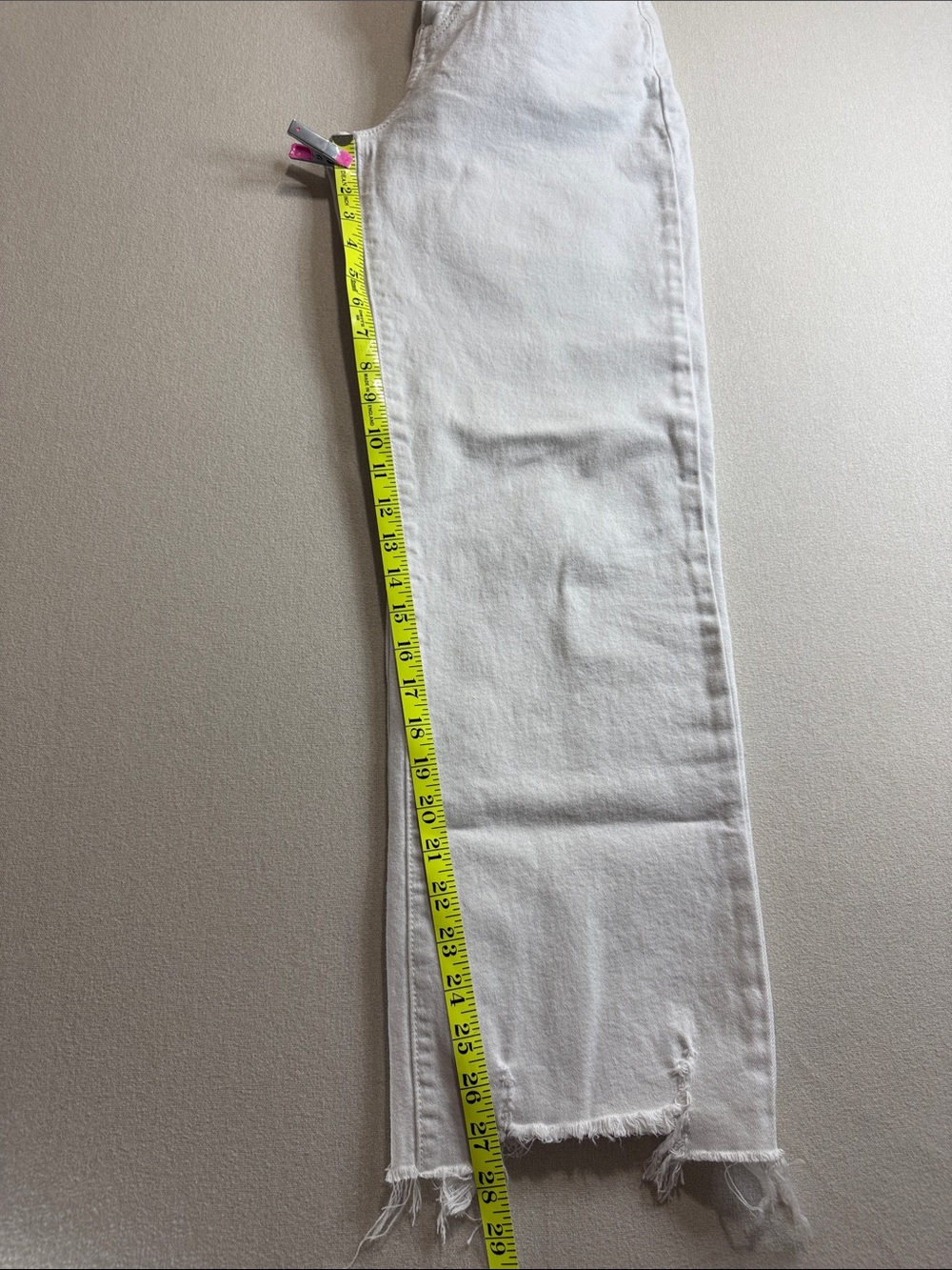 KanCan White Frayed-Hem Straight Leg Jeans - Picture 7 of 8